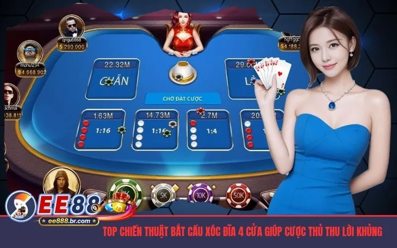 Top chiến thuật bắt cầu xóc đĩa 4 cửa giúp cược thủ thu lời khủng